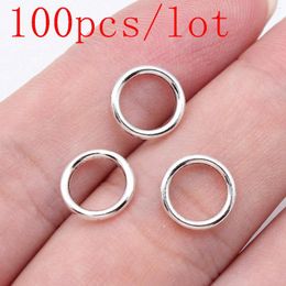 Charms 100pcs Circle Necklace Wholesale Jewellery Making Supplies 10x10mm Antique Silver Colour