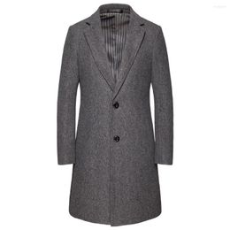 Men's Wool Overcoat Men Winter Wild Male Thicken Keep Warm Jackets Trench Outerwear Coat Stand Collar