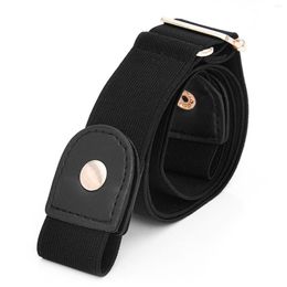 Belts Invisible Buckleless Elastic Belt Solid Colour Classic Style Sturdy For Showcasing Distinctive Charm