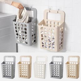 Laundry Bags Bathroom Wall Hanging Hamper Suction Cup Household Dirty Clothes Creative Storage Basket Collapsible