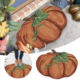 Carpets Large Knitted Blankets Thanksgiving Pumpkin Rug Holiday Floor Mat Welcome Door Polyester Soft Blanket Set