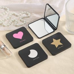 Compact Mirrors Foldable Makeup Mirror Mini Square Vanity Portable Hand Double sided Pocket Cosmetic 230926