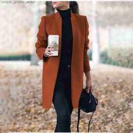 Women's Wool Blends 2022 New Winter Warm Topcoat Womens Artificial Wool Coat Trench Jacket Ladies Warm Long Overcoat Outwear Thick Clothes casacoL230926