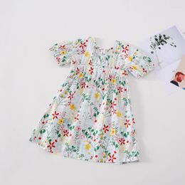 Girl Dresses 0-6Yrs Girls Beach Dress Summer Floral Printing Pattern Infant Kids For Clothing Costumes Children Holiday