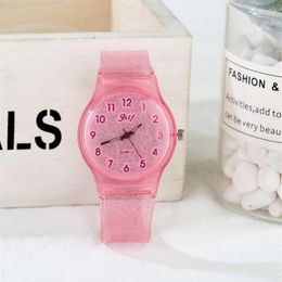 JHlF Brand Korean Fashion Simple Promotion Quartz Ladies Watches Casual Personality Girls Womens Pink Watch Whole253I