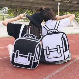 School Bag Backpack 3D 2D Drawing Cartoon Back Bag Comic Messenger Tote Fashion Cute Student Waterproof Unisex Bolos 106 230926