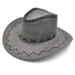 Berets Prints Casual Cowboy Hat Boys Girls Wide Brim Western Sunshade Adjustable Halloween Cowgirl Knight Cap