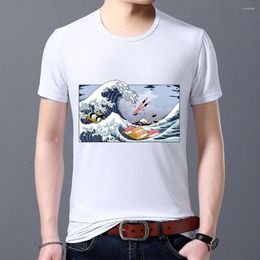 Men's T Shirts Tops S-5XL TShirt Summer Street Style Pattern Series Tee Shirt White All-match Print Male Short Sleeve Clothes