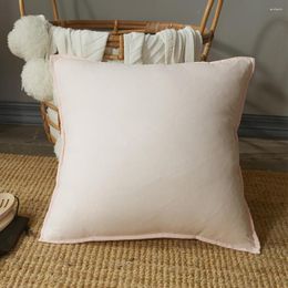 Pillow Cotton Linen Cover Solid Colour Pillowcase For Sofa Living Room 45x45cm Decorative Pillows Home Decor Pillowcases