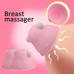 Adult Toys USB Charging Sex Vibrating Nipple Sucker Udder Stimulator Vibrator Breast Enlargement Massager Clamps For Woman 230925