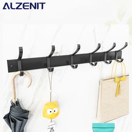 Towel Racks Mobile Coat Hook Wall Towel Rack Space Aluminum Hanger Multifunctional Hanger Black Shower Rack Living Room Kitchen Accessories 230926