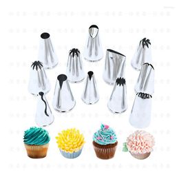 Baking Tools Kitchen Bakeware Diy Pastry Stainless Steel Rose Flower Carnation Decorating Tip Mouth Nozzzle Sets 12pc/lot