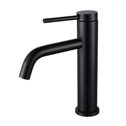 Bathroom Sink Faucets And Cold Curved Faucet Counter High Basin Single Handle