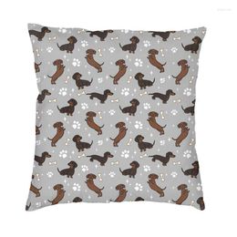 Pillow Gray Dachshunds Dackel Cover Print The Wiener Dog Teckel Floor Case For Car Custom Pillowcase Home Decor