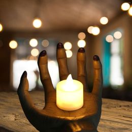 Candle Holders Halloween Holder Realistic Hand Resin Props Decoration For Farmhouse Haunted House Indoor Holiday Decorations