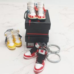 Plush Keychains 3D Mini Sports Shoes Keychain Phone Key Pendant Sports Shoes Gift Box Set Gift Double Lace Box Creative Personalized Gift 230926