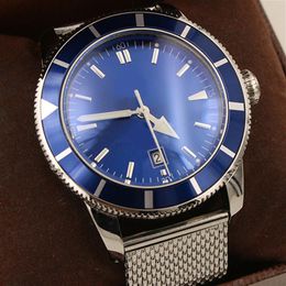 Super Ocean Heritage 42 A1732124 BA61 154A Blue Dial Japan Miyota Automatic Mens Watch Ceramic Bezel Stainless Steel Band Watches 322v