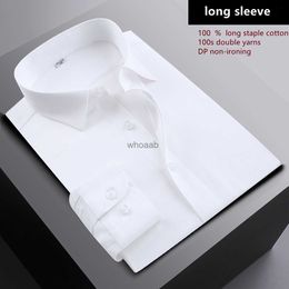 Men's Dress Shirts Naizaiga 100 cotton 100s yarn men's shirts men's shirts cotton business clothes non-ironing white LH8 YQ230926