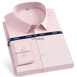 Men's Dress Shirts Men's Dress Shirt Stretchy Smooth Long Sleeve Solid Summer New Fashion Comfortable Standard-fit Wrinkle Free Smart Casual Shirts YQ230926