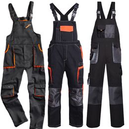 Other Bib Overall Casual Worker Clothing Plus Size Sleeveless Bib Pants Protective Coverall Strap Jumpsuits Fly Pockets Uniforms S-4XL 230925