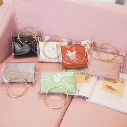 Evening Bags Trendy Jelly Women s Bag Chain Transparent Shoulder Female Fashion PVC Crossbody Mini All match Handbags for Women 231024