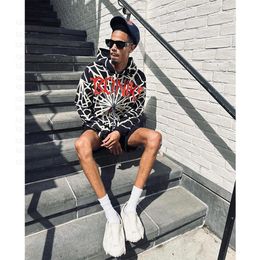 Men's Jackets Fashion Streetwear Boy Spider graphic Hooded Shirt Harajuku Anime Men's y2k clothing hoodies zip-up high street Coat Sweatshirt 230926