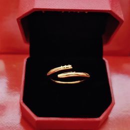 luxury designer Titanium Steel rose gold love Ring for women Luxury Zirconia Engagement Rings men Jewellery Gifts Fashion Accessorie230G