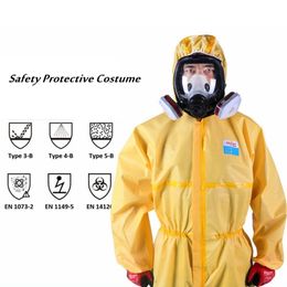 Other Splash Proof Work Protective Suit Chemical Industry Acid And Alkali Resistant Safety Protective Overalls with Hat 230925