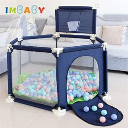 Baby Rail IMBABY Pool Balls Playpen for Children Infant Playground Fence Toddler Solid Colour Safety Guardrail Indoor Park Toy Without Ball 230925