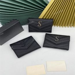 Top leather wallet designer fashion handbag men's and women's credit card cover black sheepskin Mini Key Wallet pocket i217I