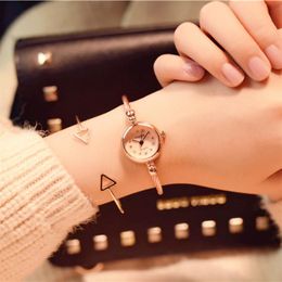 women elegant diamond bracelet watches stylish quartz dress watch women 2018 fashion old silver ladies clock gift214Q