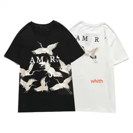 2023 Amir neue Herren-Casual-Mode Slim Tide Herren T-Shirt mit Tide-Print, doppeltem Garn, kurzärmelig, Amirilied