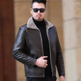 Men's Fur Winter Leather Jackets Fashion Coats Men Windbreaker Fleece PU Top Male Jacket Brand 2023 Plus Size