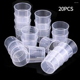 Measuring Tools 20pcs Cup Laboratory Liquid Kitchen Bar Tool 10/20/30ml Transparent Plastic With Scale