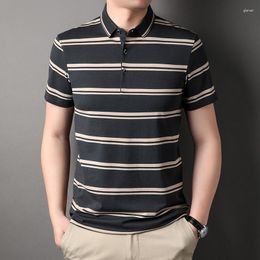 Men's Polos 95% Cotton Polo Shirt Solid Summer Short Sleeve Breathable Clothes Korean Style Loose T-shirts Top Quality