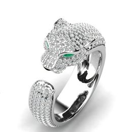 Wedding Rings Fashion Unisex Fine Crystal Inlay Alloy Animal Leopard Designer Jewellery Engagement Woman Men Accessories 230926