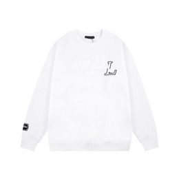 List męski haftowany sweter wydrukowane pullover luźne fit sweter czysty bawełniany miękki unisex s40u16