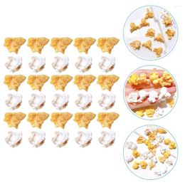 Garden Decorations 30 Pcs Artificial Popcorn Ornaments Props Home Decor Mini Simulated Faux Phone Case Figurines Accessory Po