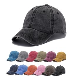 Washed hats, embroidered logo, European and American made old dad hats, wholesale soft top duckbill hats, printed hats, light board baseball caps