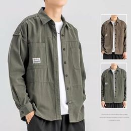 Men's Casual Shirts Workwear Shirt Style Jacket Spring And Autumn Fashion Loose Winter Cardigan Men