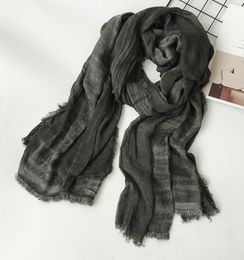 Scarves Japanese Unisex Style Winter Scarf Cotton And Linen Solider Colour Long women's Shawl Fashion Men 230925