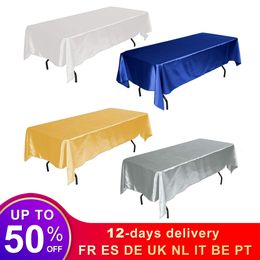 Table Cloth Rectangle Satin Tablecloth Table Cloth Overlays Wedding Christmas Baby Shower Birthday Events Banquet Decor Home Dining Table 230925