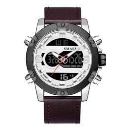 Sport Watches Waterproof Genuine Dual Display Quartz Wristwatches Big Dial Fashion Cool Man 1320 Digital Watch LED Men2499