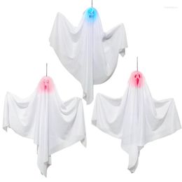 Decorative Figurines Halloween Decorations Hanging Illuminate White Flying Ghosts Tree Window Wall Scary Ornament