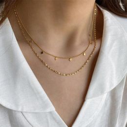 Halsband Mode Temperament Minimalistisches Design Titan Stahl 18K Gold Halskette Armband Für frauen Mädchen Geschenk Schmuck Großhandel