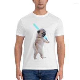 Men's Tank Tops Men T-shirt Pug With Lightsaber Graphic Man Clothes Mens Plain T Shirts Summer Male Tee-shirt