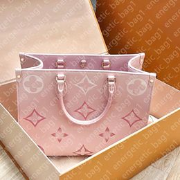 Luxury Women Bags Fashion Shopping Bags Printed Handbags Designer High Quality Tote Bags Flower Embossed Pink Totes Handbags Classic Shoulder Bags Clutch Bag Lady #V