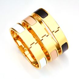 Designer pulseira clássico carta pulseira masculino feminino casal pulseiras 18k ouro rosa prata pulseira 12mm de largura jóias luxo
