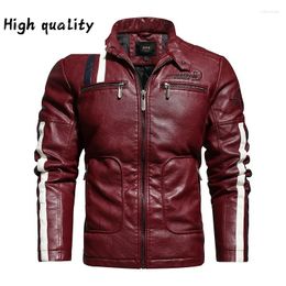Men's Fur Locomotive Male Furs In Europe And The European Yards Big Of Cultivate Morality PU Leather Motorcycle Jacket