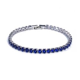 Tennis Luxury 4Mm Cubic Zirconia Bracelets Iced Out Chain Crystal Bracelet For Women Men Gold Sier Drop Delivery Jewellery Dhnpx